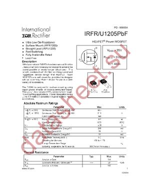 IRFU1205PBF datasheet  